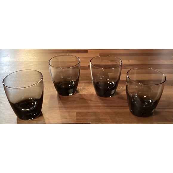 Libbey Classic Smoke Gray Double Old Fashioned Rocks Glasses Set of 4 - Picture 6 of 10